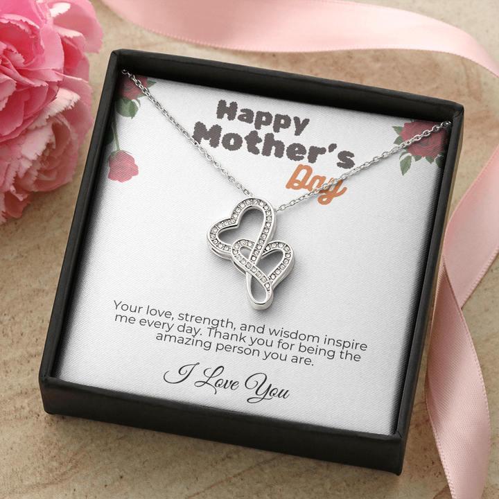 To My Mum, Heart-to-Heart Pendant Necklace