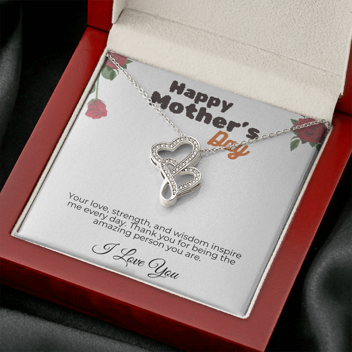 To My Mum, Heart-to-Heart Pendant Necklace