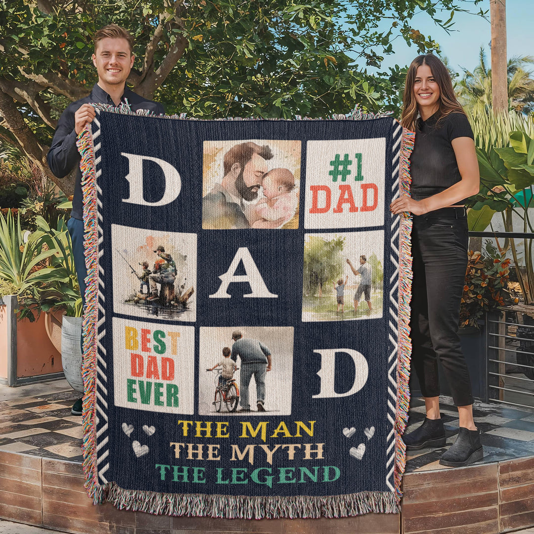 Best Dad Ever - Woven Blanket