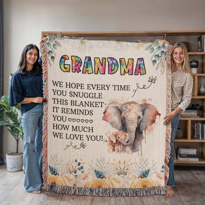 Elephant Woven Blanket