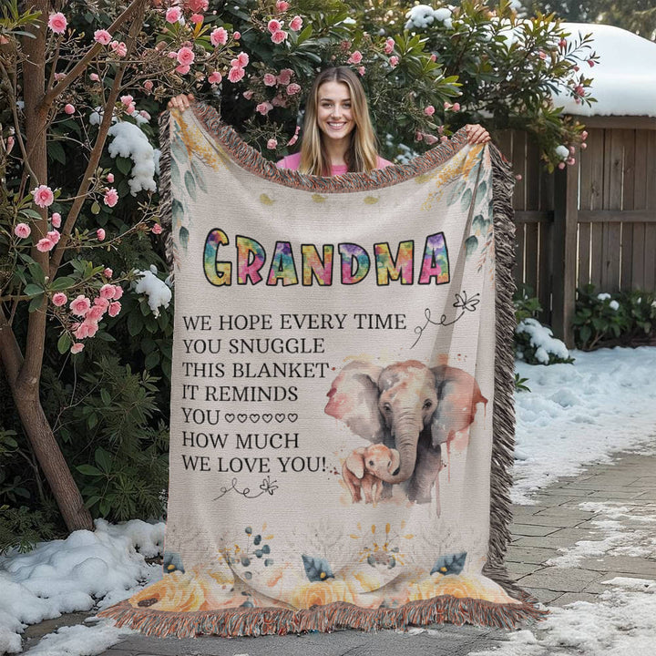 Elephant Woven Blanket